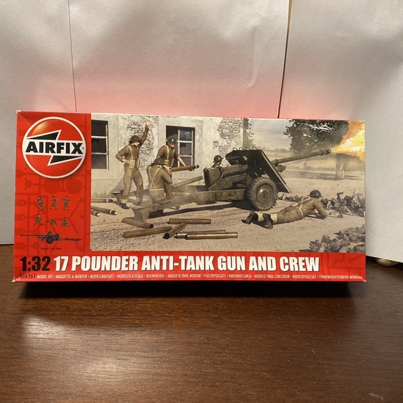 Other - Airfix 17 Pounder‎ Anti-Tank Gun And Crew 1:32 Scale Plastic Model Kit A06361